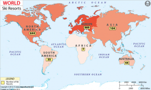 World Ski Resorts Map 2013