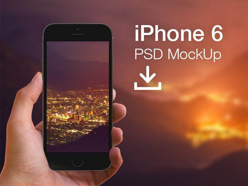 iphone 6 mockup hand