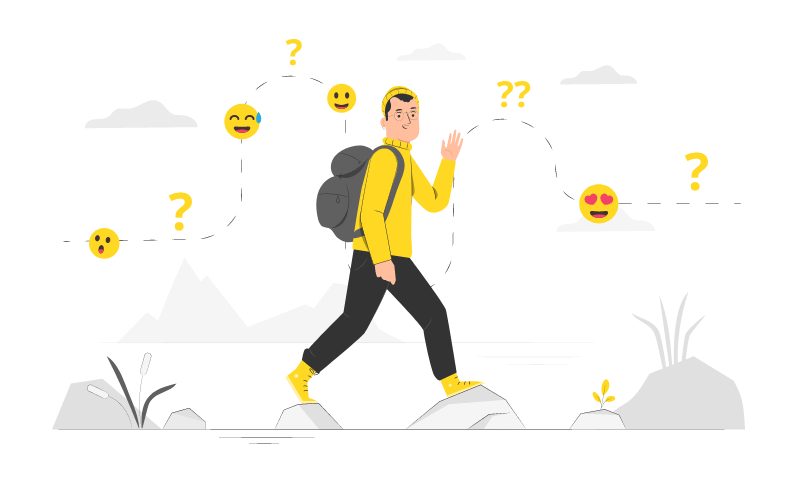 user journey feelings illustration